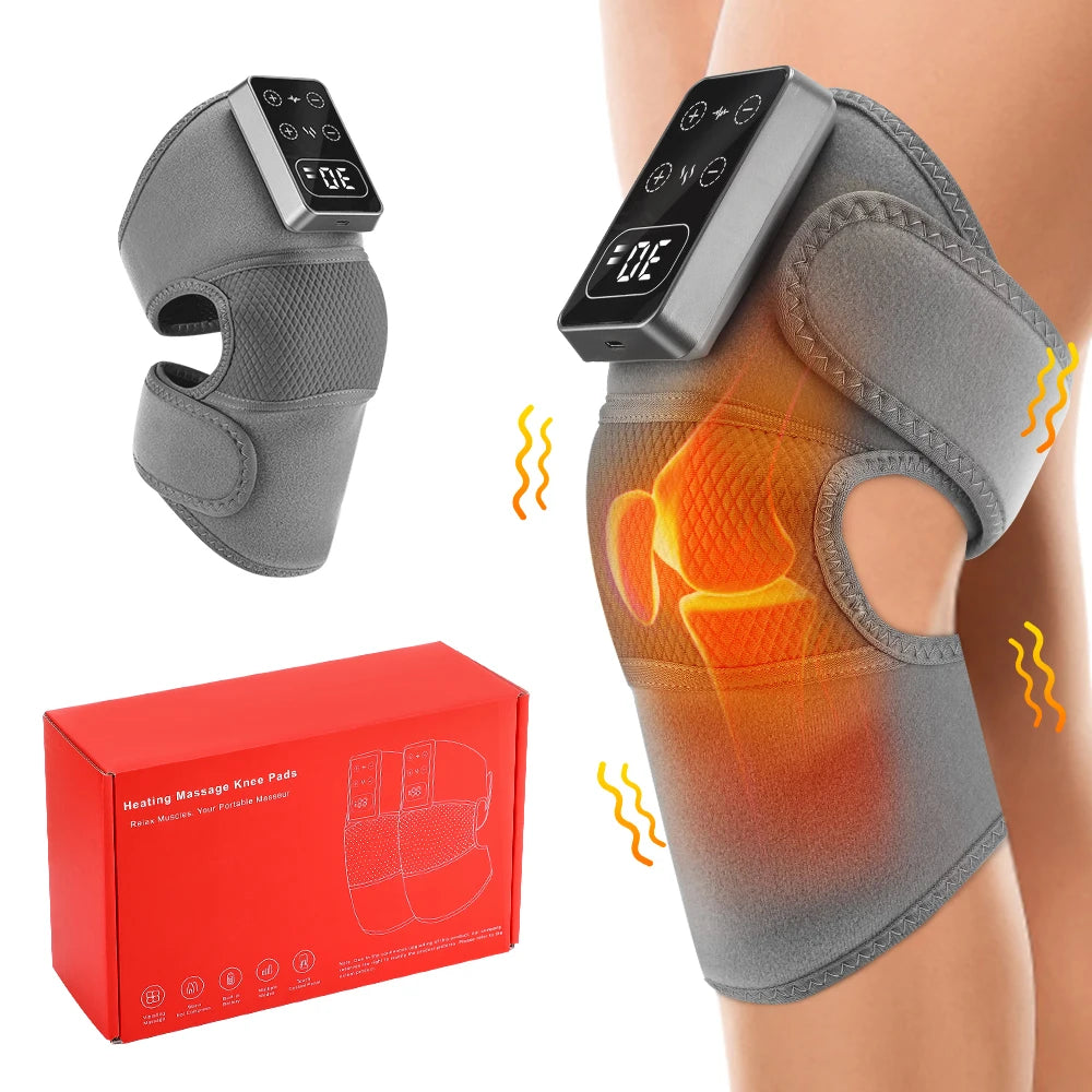 Electric Shoulder /Knee Massager Heating Pad Vibration Massage Support Belt Shoulder /Knee Thermal Brace