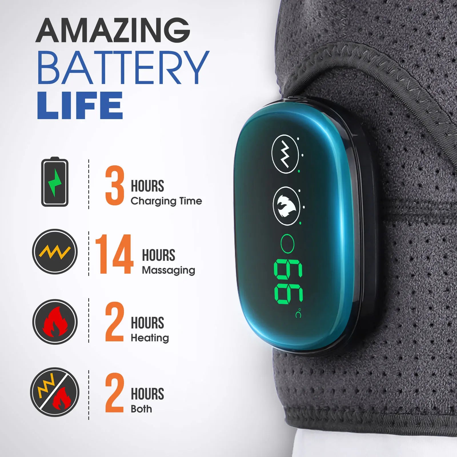 Electric Shoulder /Knee Massager Heating Pad Vibration Massage Support Belt Shoulder /Knee Thermal Brace