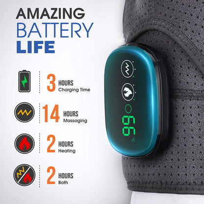 Electric Shoulder /Knee Massager Heating Pad Vibration Massage Support Belt Shoulder /Knee Thermal Brace